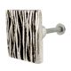 Square Bark Shape Antique Silver Aluminium Cabinet Knob